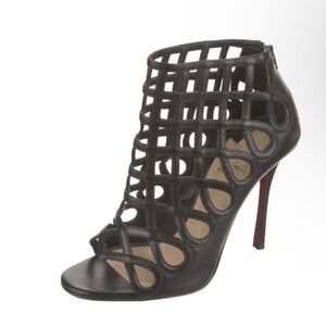 Christian Louboutin caged style ankle peep toe stiletto